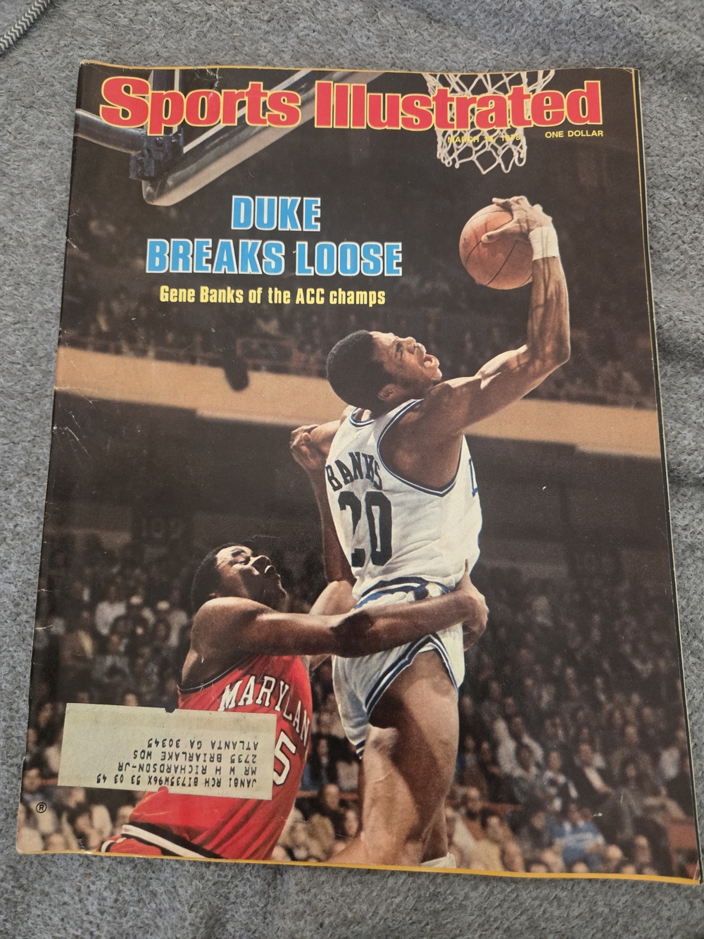 Sports Illustrated Vintage Magazine - Duke Breaks Loose Cover (Blue, Red, White)